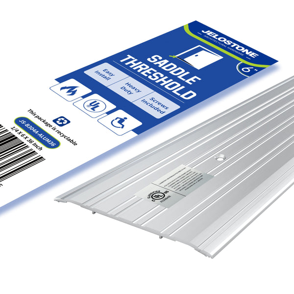 JELOSTONE - Commercial Aluminum Door Threshold- Door Saddle- ADA accessible Barrier Free- Fire Rated- Door Thresholds for Exterior Doors, B304A