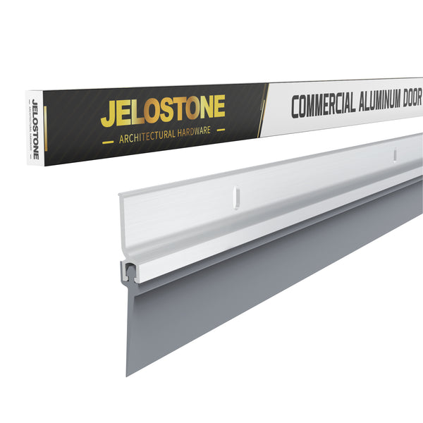 JELOSTONE 2 Pack - 36'' Commercial Door Bottom Sweep, Heavy Duty Aluminum, Fire Rated, Vinyl Insert, JS-NV307, Ideal for Residential & Commercial Use