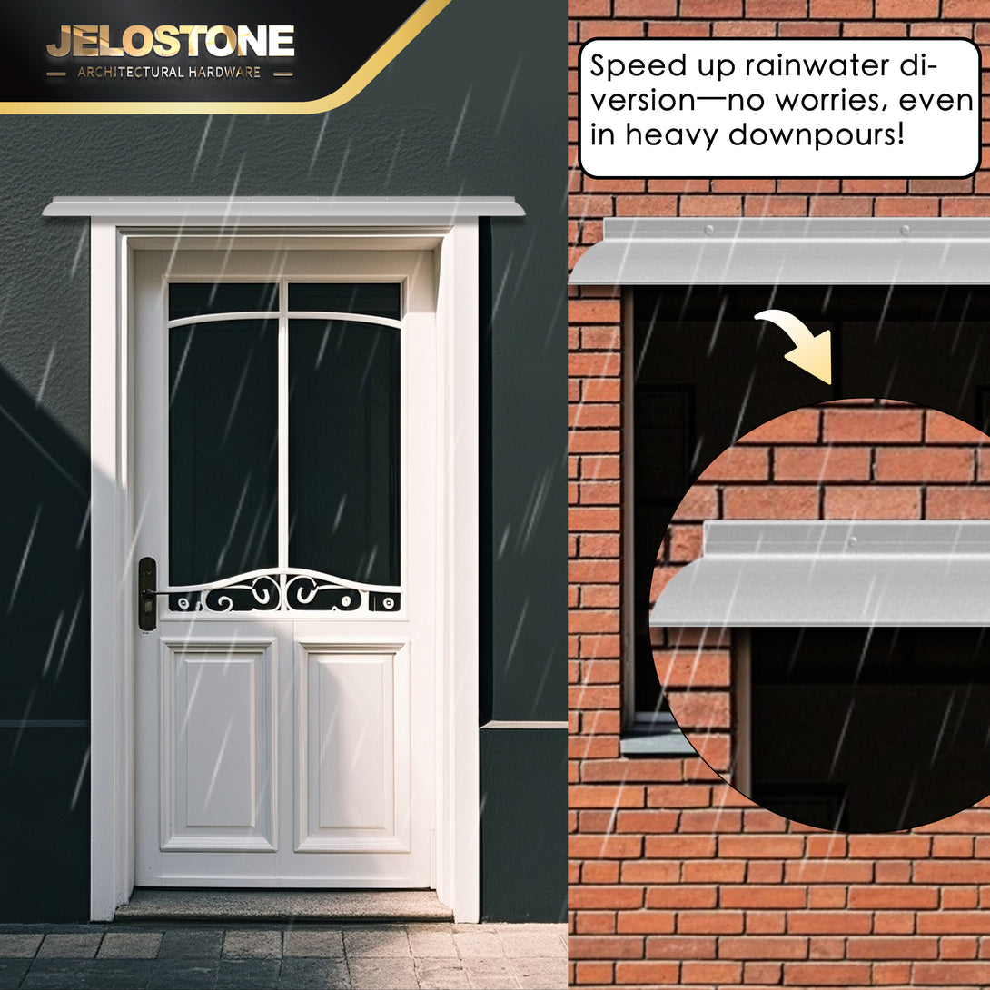 JELOSTONE Door Rain Drip Guard - Over Door and Window Drip Cap Rain De ...