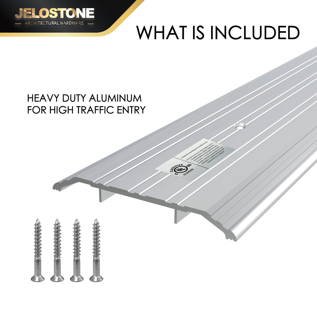 JELOSTONE Heavy-Duty Aluminum Door Threshold - ADA Accessible, Barrier ...